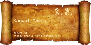 Kandel Márta névjegykártya